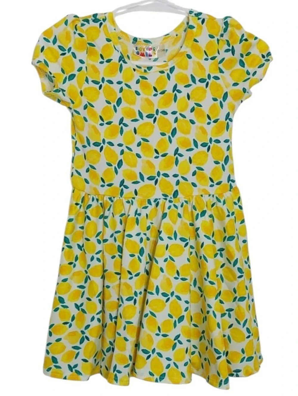 Dot Dot Smile Girls Dress Size 12 24 Months Sunny Citrus Lemons Yellow Spin